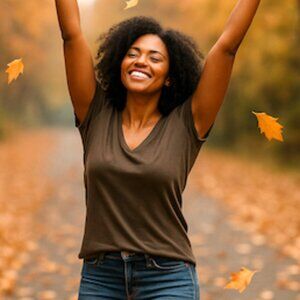 MNG Basics Mango Women's V-Neck Short Sleeve Brown T-Shirt Cotton Blend Size M